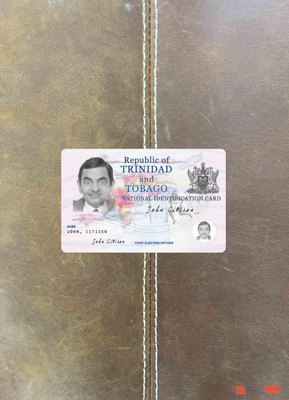 Trinidad and Tobago ID card photolook FRONT PSD template